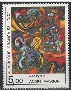 FRANCE 1984 Art (Andre Masson, The Pythia) MNH**
