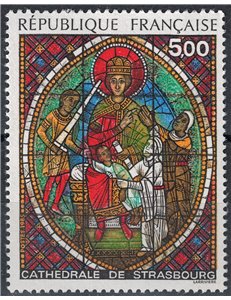 FRANCIA 1985 Arte (Vetrata della Cattedrale di Strasburgo) MNH**
