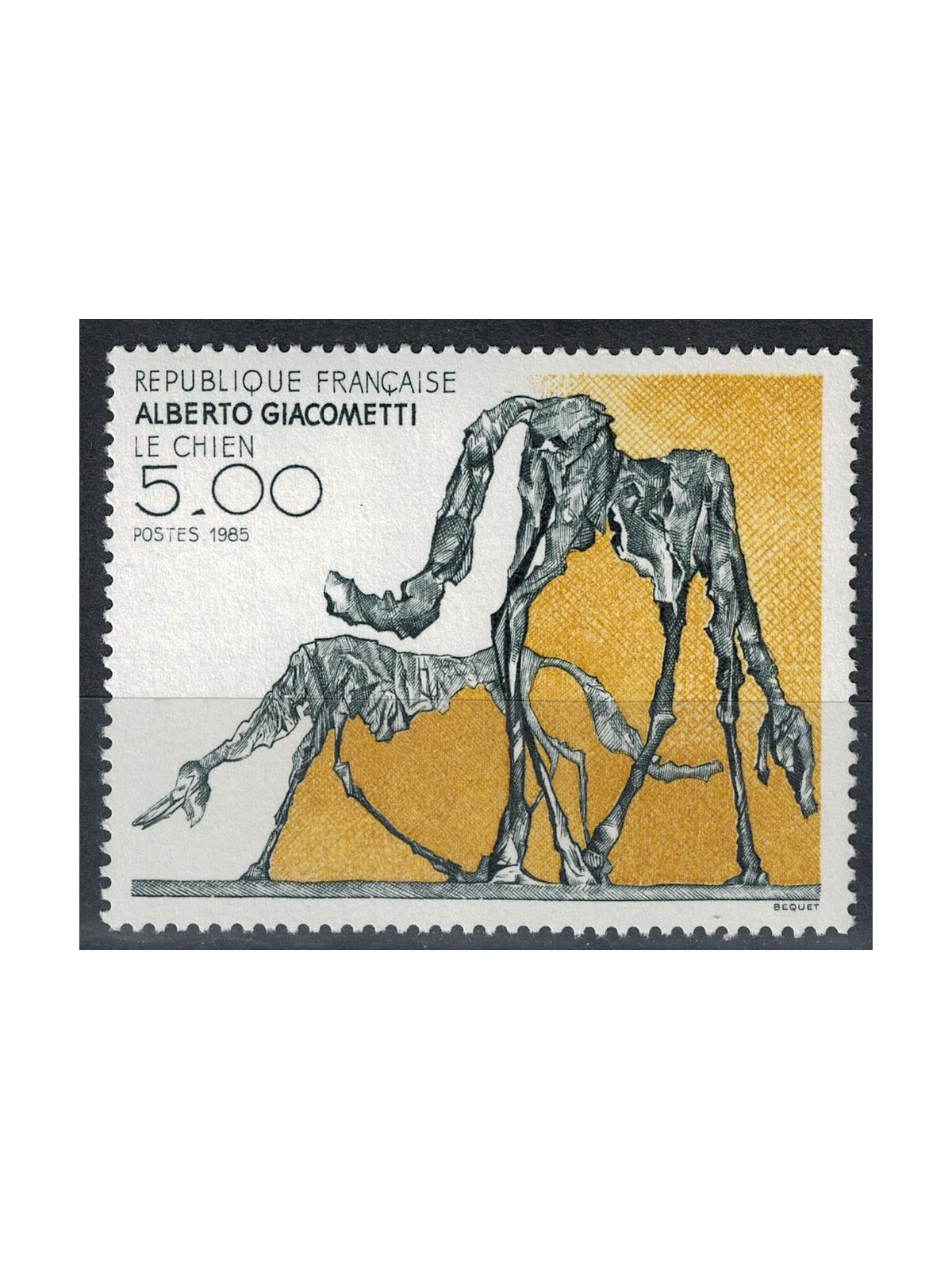 FRANCIA 1985 Arte (Alberto Giacometti, Il cane) MNH**