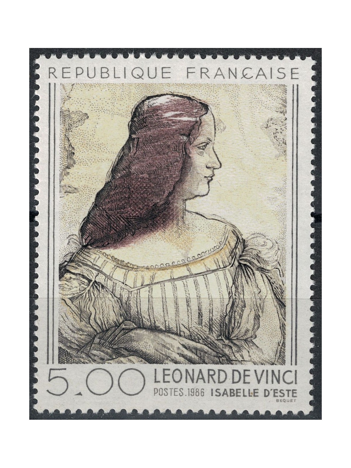 FRANCE 1986 Art (Leonardo Da Vinci, Isabella d'Este) MNH**