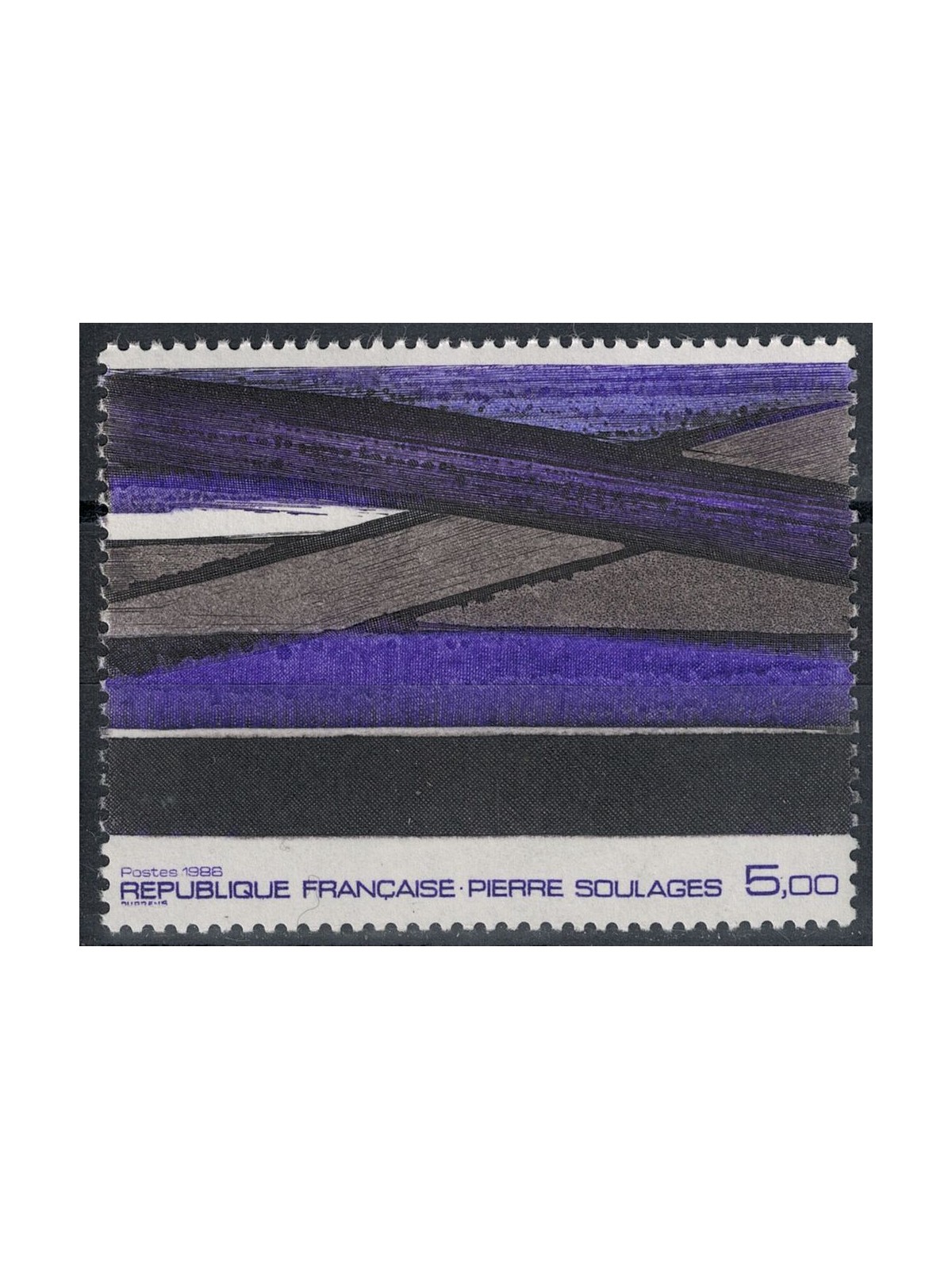 FRANCE 1986 Art (Francaise Pierre Soulages) MNH**