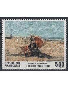 FRANCIA 1987 Arte (E. Boudin, Donna con ombrello) MNH**