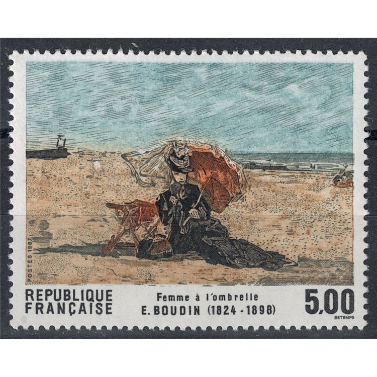 FRANCE 1987 Art (E. Boudin, Woman with an Umbrella) MNH**