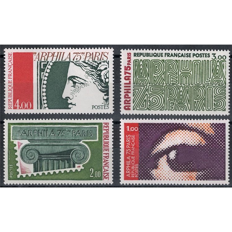FRANCIA 1975 Esposizione filatelica internazionale Arphila 75 4v MNH**