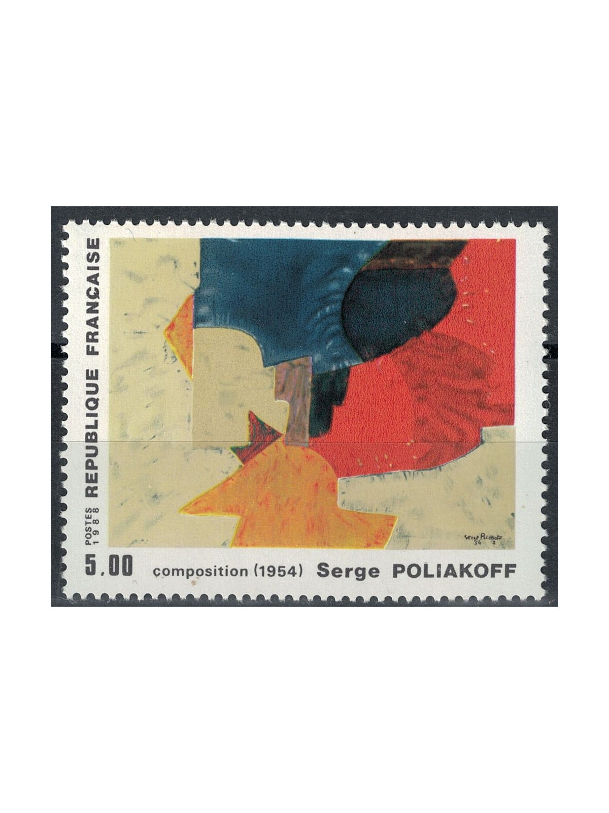 FRANCIA 1988 Arte (Serge Poliakoff, Composizione) MNH**