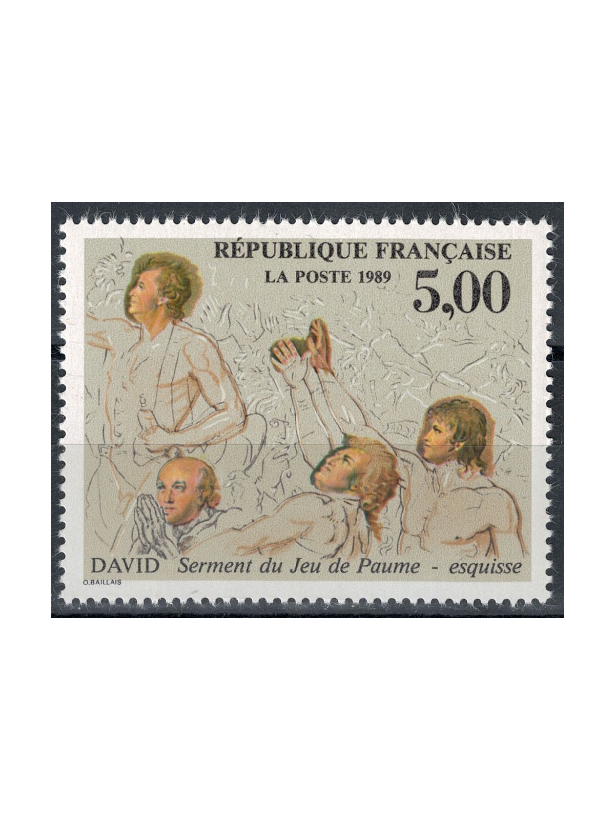 FRANCE 1989 Art (JL David, Sketch) MNH**