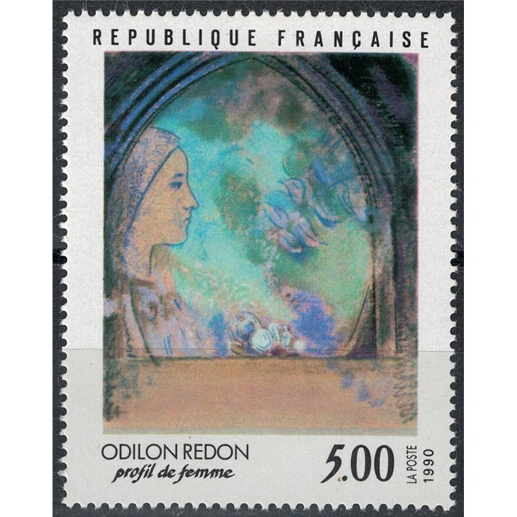 FRANCE 1990 Art (Odilon Redon, Profile of a Woman) MNH**