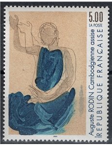 FRANCE 1990 Art (Auguste Rodin, Cambodgienne assise) MNH**