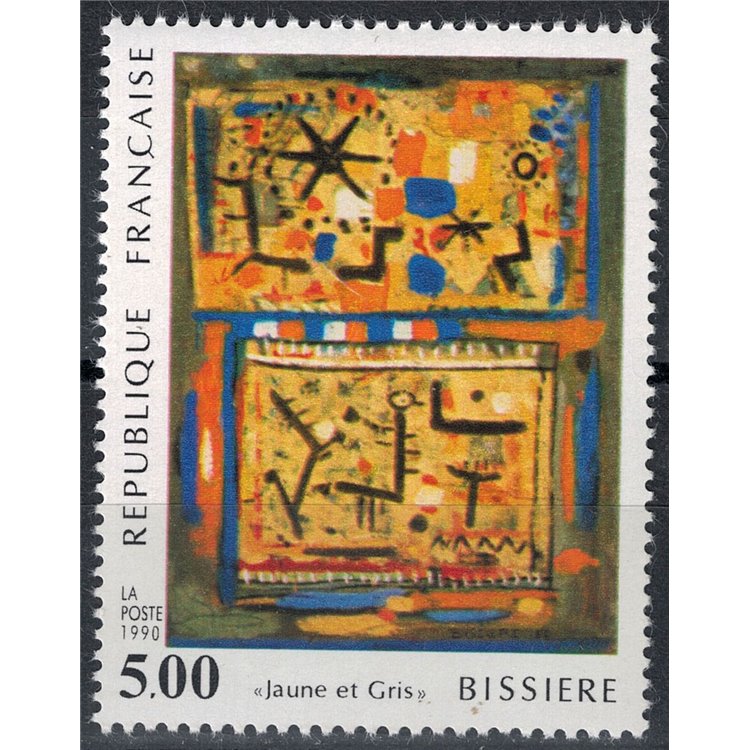 FRANCE 1990 Art (Bissiere, Jaune et Gris) MNH**