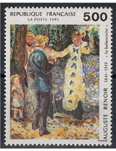 FRANCE 1991 Art (Auguste Renoir, The Swing) MNH**