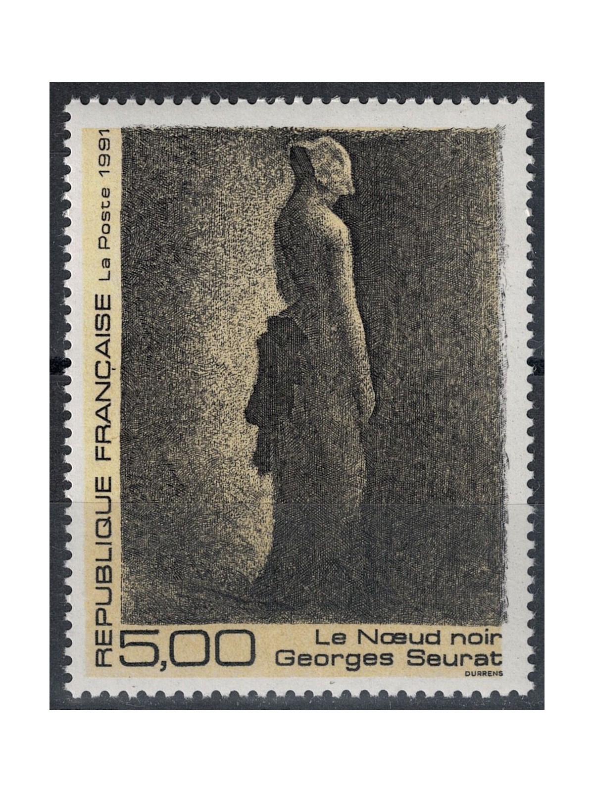 FRANCIA 1991 Arte (Georges Seurat, Il fiocco nero) MNH**