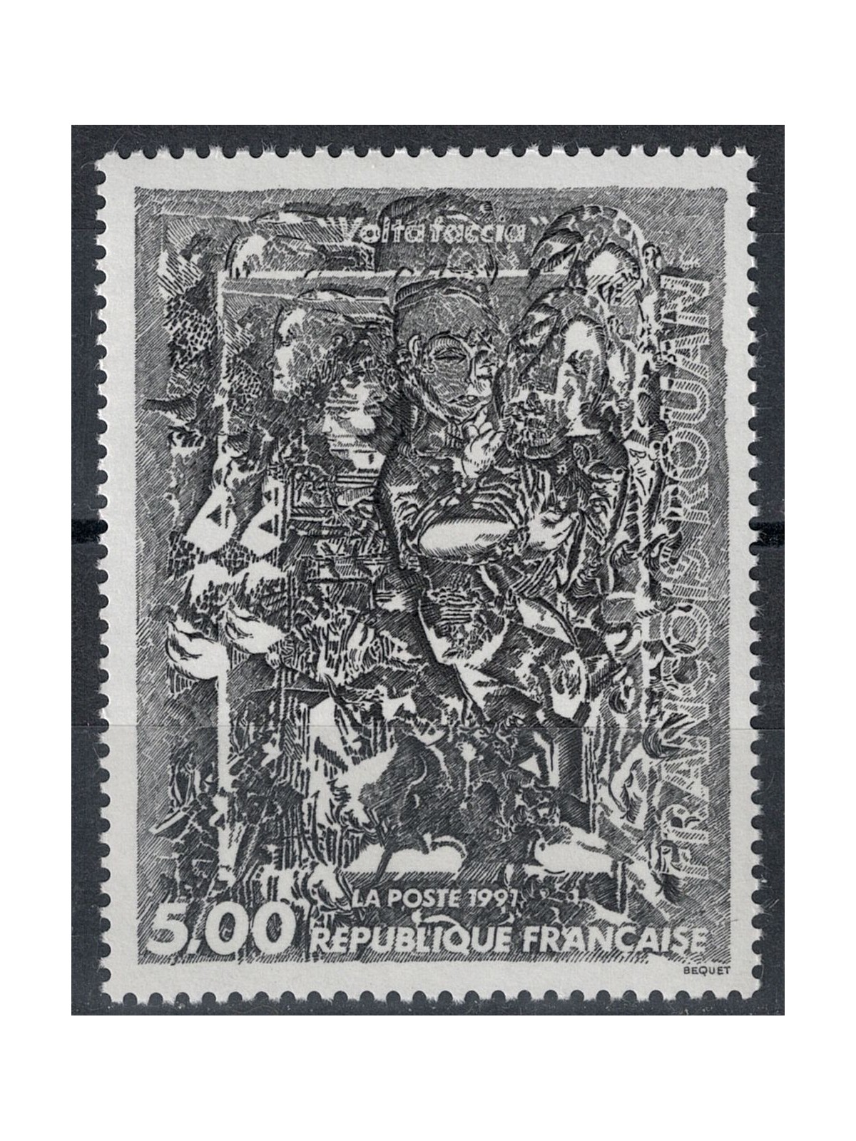 FRANCE 1991 Art (François Rouan, Turn Face) MNH**