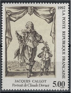 FRANCE 1992 Art (Jacques Callot, Portrait of Claude Deruet) MNH**