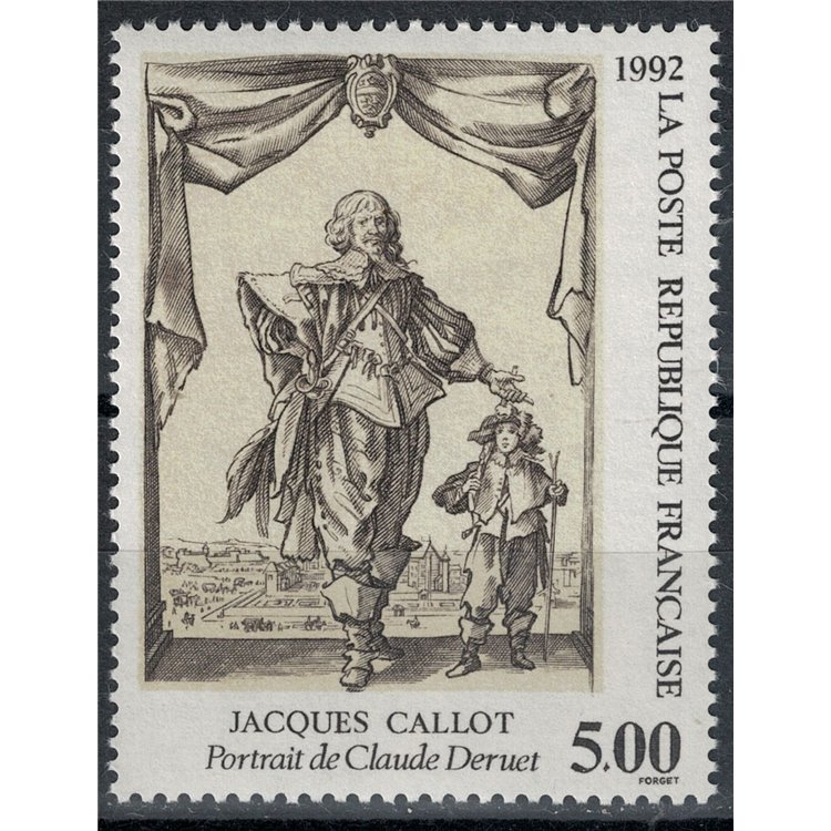 FRANCE 1992 Art (Jacques Callot, Portrait of Claude Deruet) MNH**