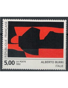 FRANCIA 1992 Arte (Alberto Burri, Opera astratta) MNH**