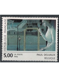 FRANCE 1992 Art (Paul Delvaux, The Appointment of Ephese) MNH**