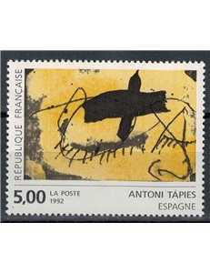 FRANCE 1992 Art (Antoni Tapies, Abstract work) MNH**