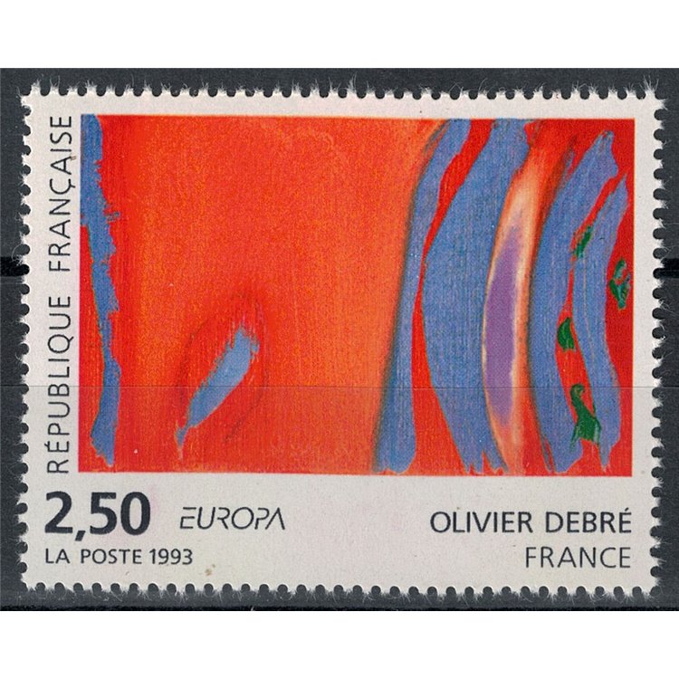 FRANCE 1993 Art (Olivier Debre, Red Blue Rhythm) MNH**
