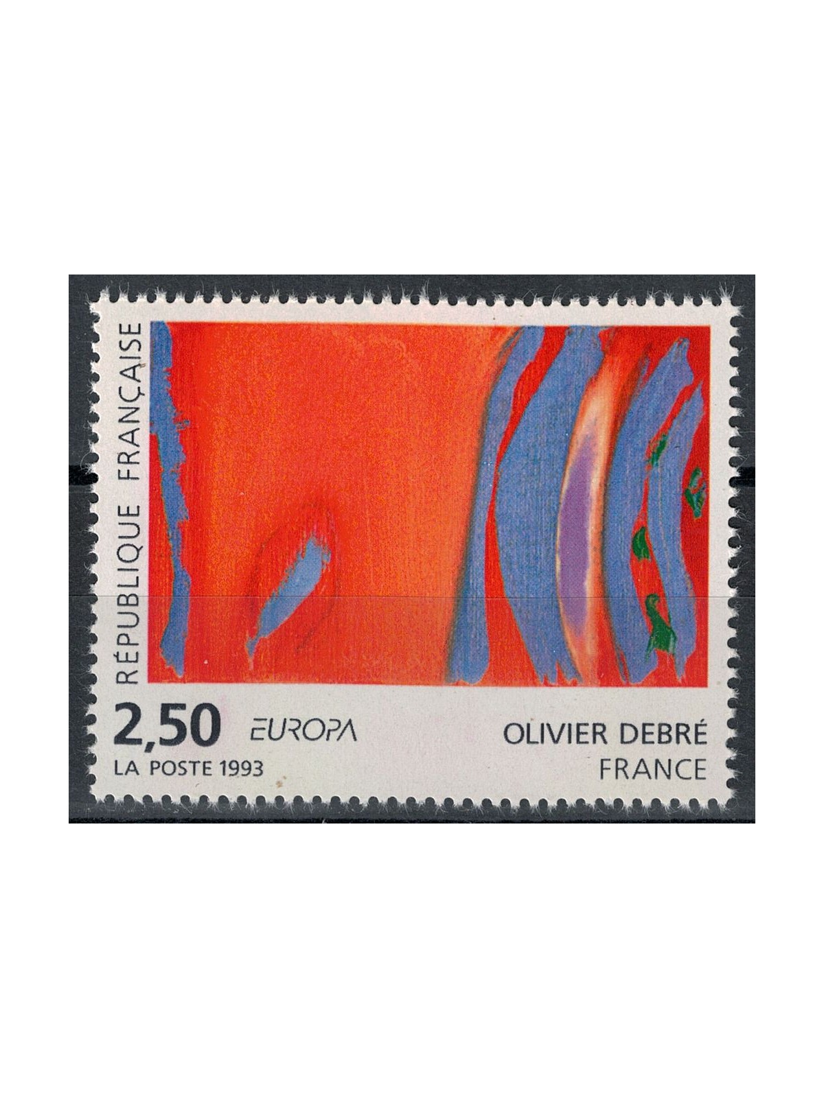 FRANCE 1993 Art (Olivier Debre, Red Blue Rhythm) MNH**