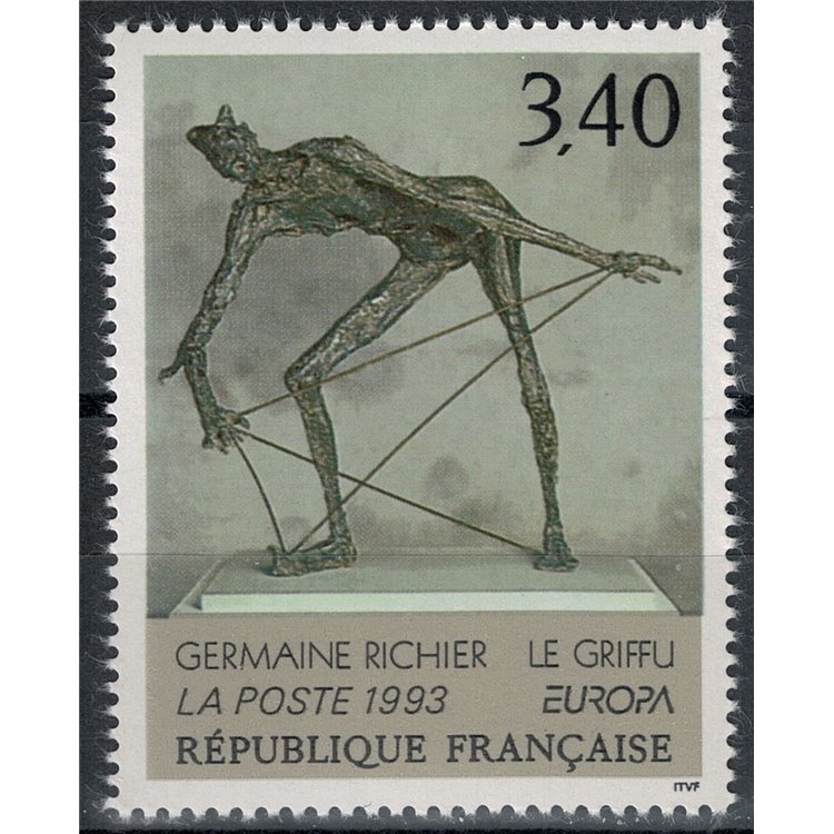 FRANCE 1993 Art (Germaine Richier, Figure with claws) MNH**