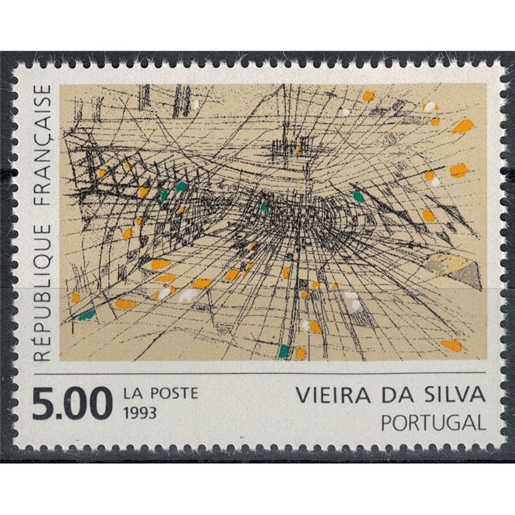 FRANCIA 1993 Arte (Vieira da Silva, Opera astratta) MNH**