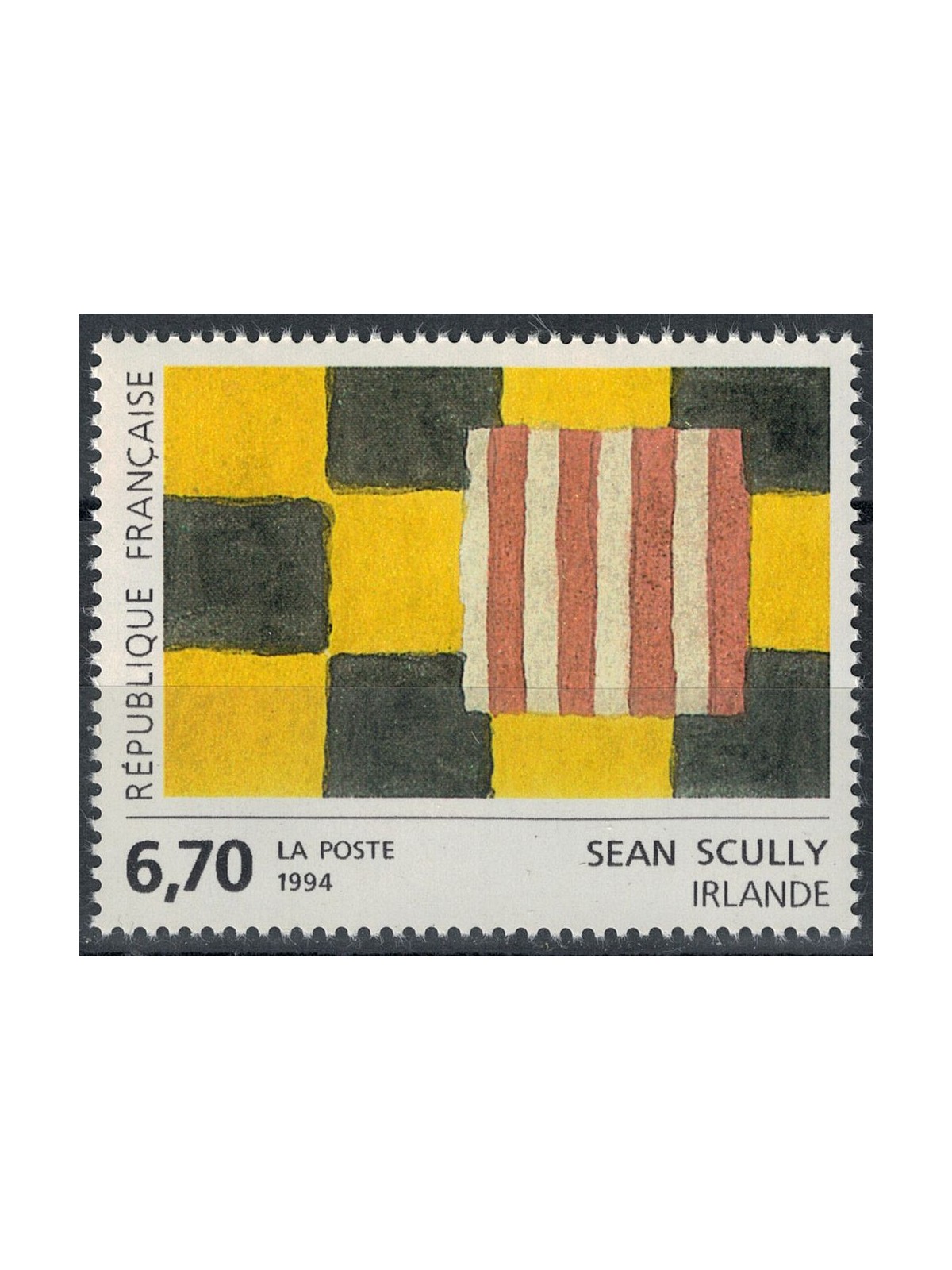 FRANCE 1994 Art (Sean Scully, Abstract Work) MNH**