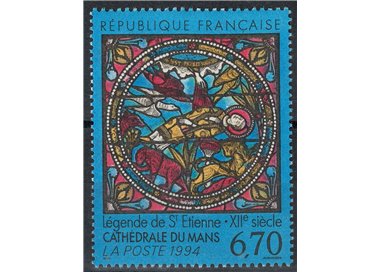 FRANCIA 1994 Arte (Vetrata della Cattedrale di Mans) MNH**