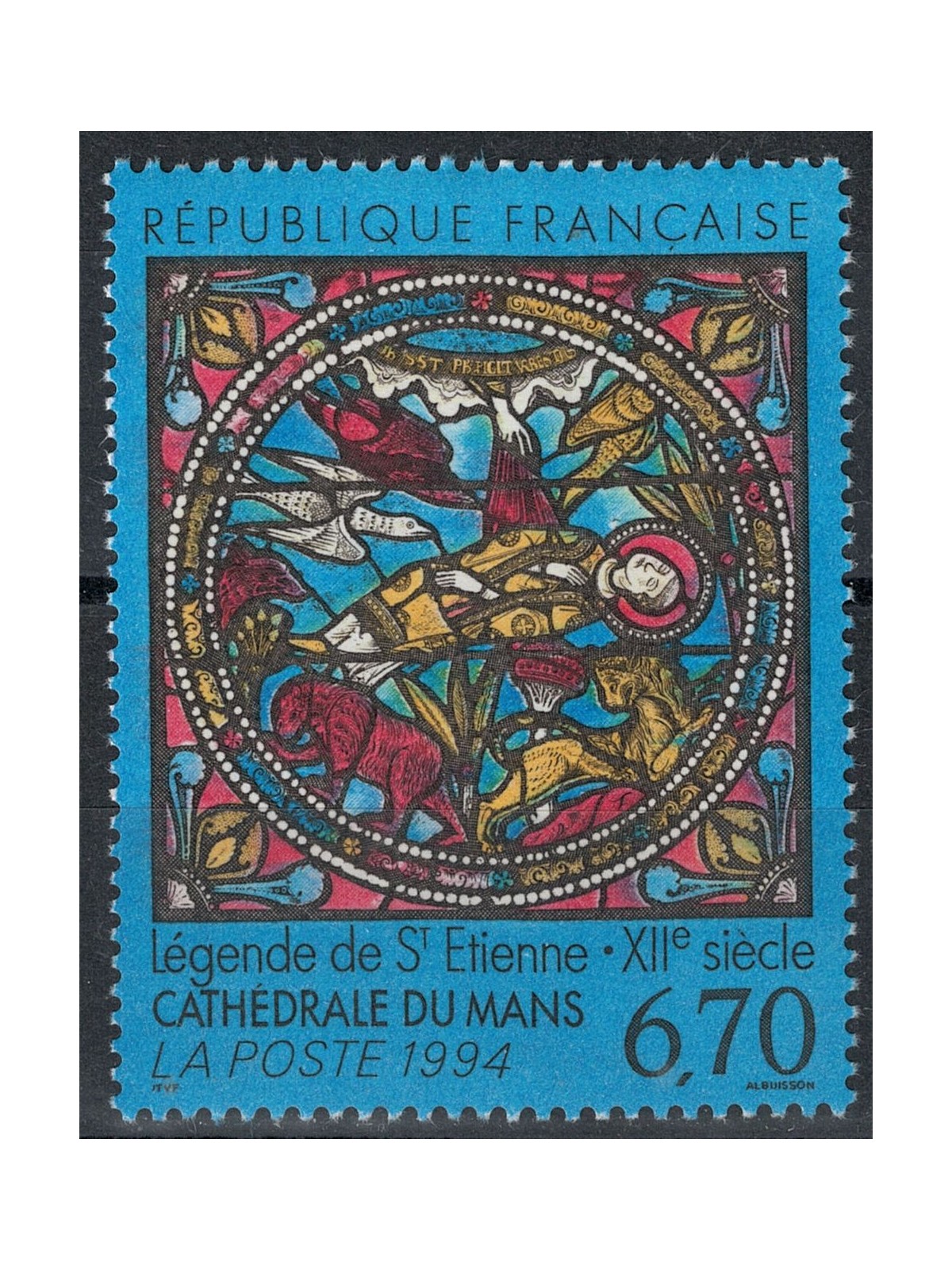 FRANCIA 1994 Arte (Vetrata della Cattedrale di Mans) MNH**
