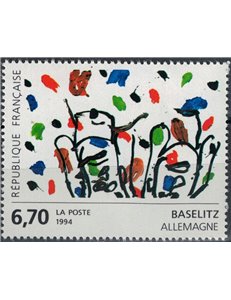FRANCE 1994 Art (Baselitz, Abstract work) MNH**