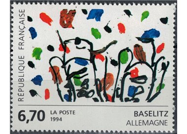 FRANCE 1994 Art (Baselitz, Abstract work) MNH**