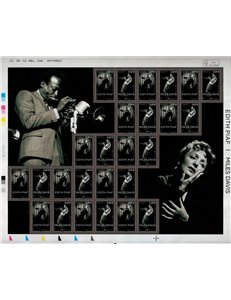 FRANCE 2012 Edith Piaf and Miles Davis m/s MNH**