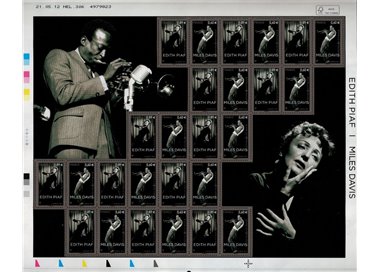 FRANCE 2012 Edith Piaf and Miles Davis m/s MNH**