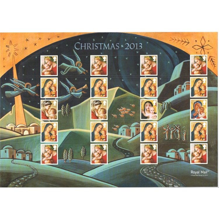GREAT BRITAIN 2013 Christmas m/s Smiler MNH**