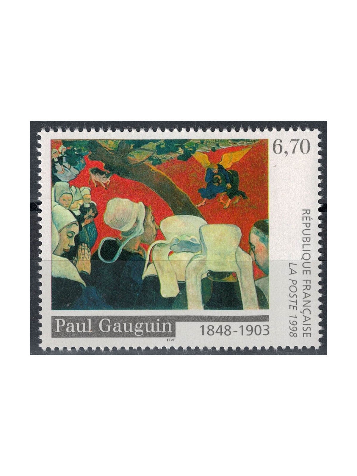 FRANCE 1998 Art (Paul Gauguin, Vision after the Sermon) MNH**