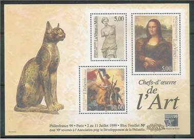 FRANCIA 1999 Arte (Esposizione filatelica) BF MNH**