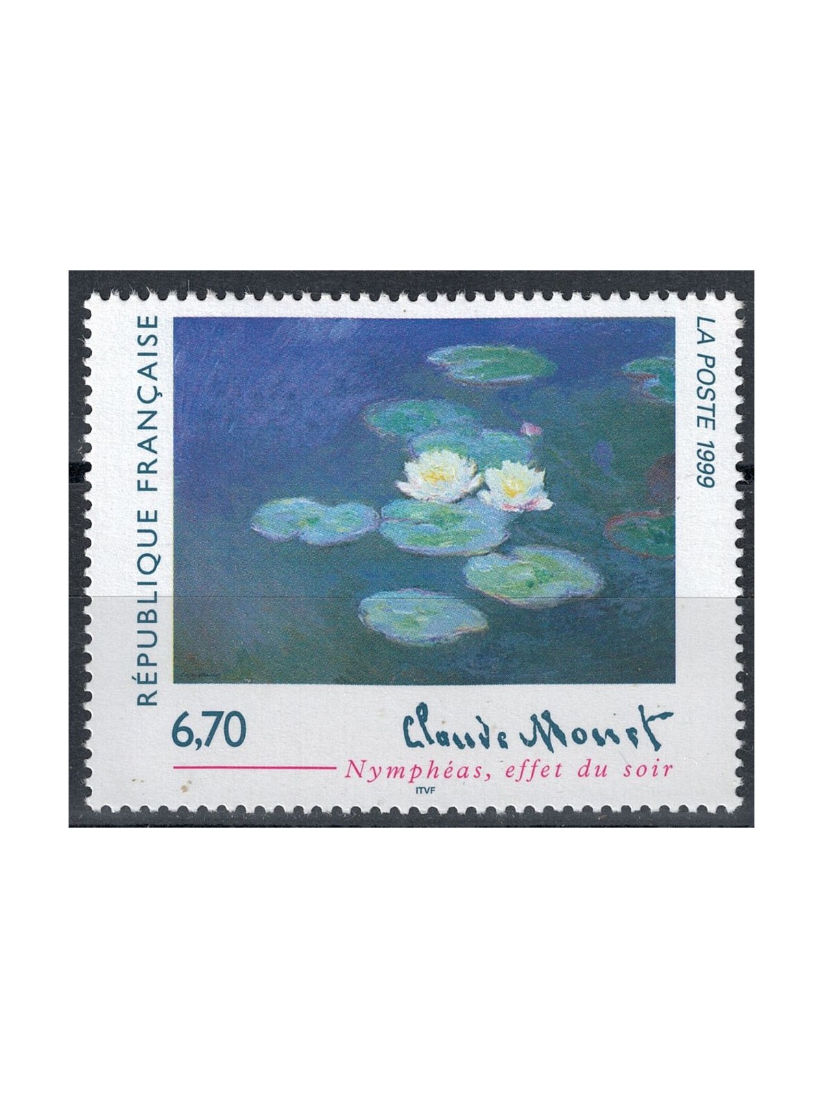 FRANCE 1999 Art (Claude Monet, Water Lilies) MNH**