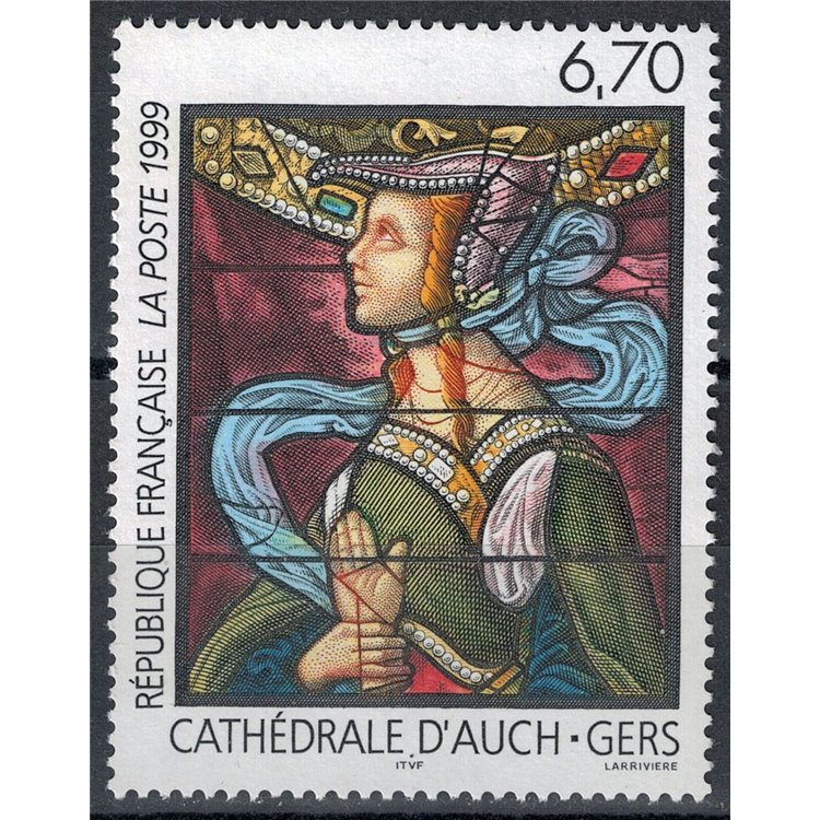 FRANCE 1999 Art (Stained Glass Window of the Cathedral of Auch) MNH**