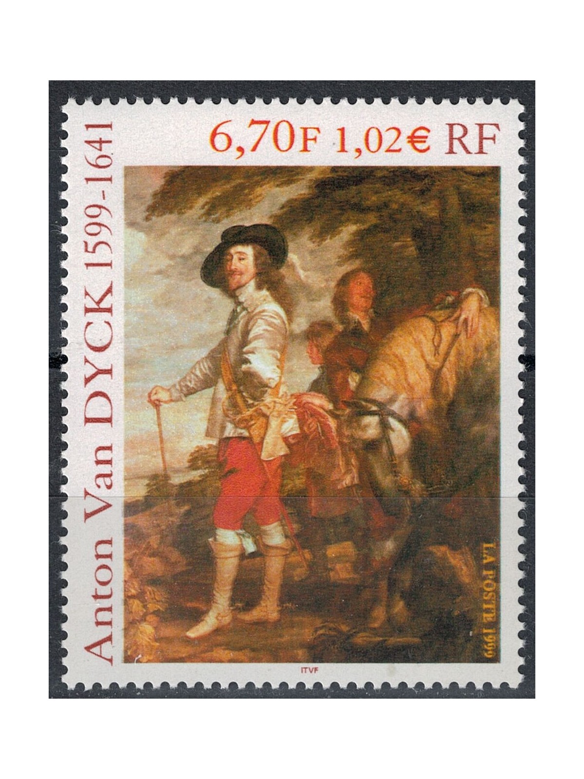 FRANCE 1999 Art (Anton Van Dyck, Charles I) MNH**