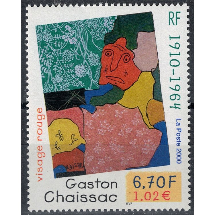 FRANCIA 2000 Arte (Gaston Chaissac, Viso Rosso) MNH**