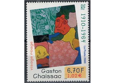 FRANCE 2000 Art (Gaston Chaissac, Red Face) MNH**