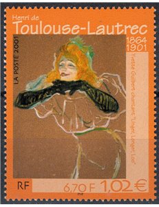 FRANCIA 2001 Arte (Henri de Toulouse-Lautrec) MNH**