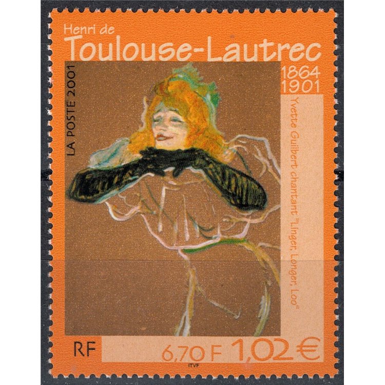 FRANCIA 2001 Arte (Henri de Toulouse-Lautrec) MNH**