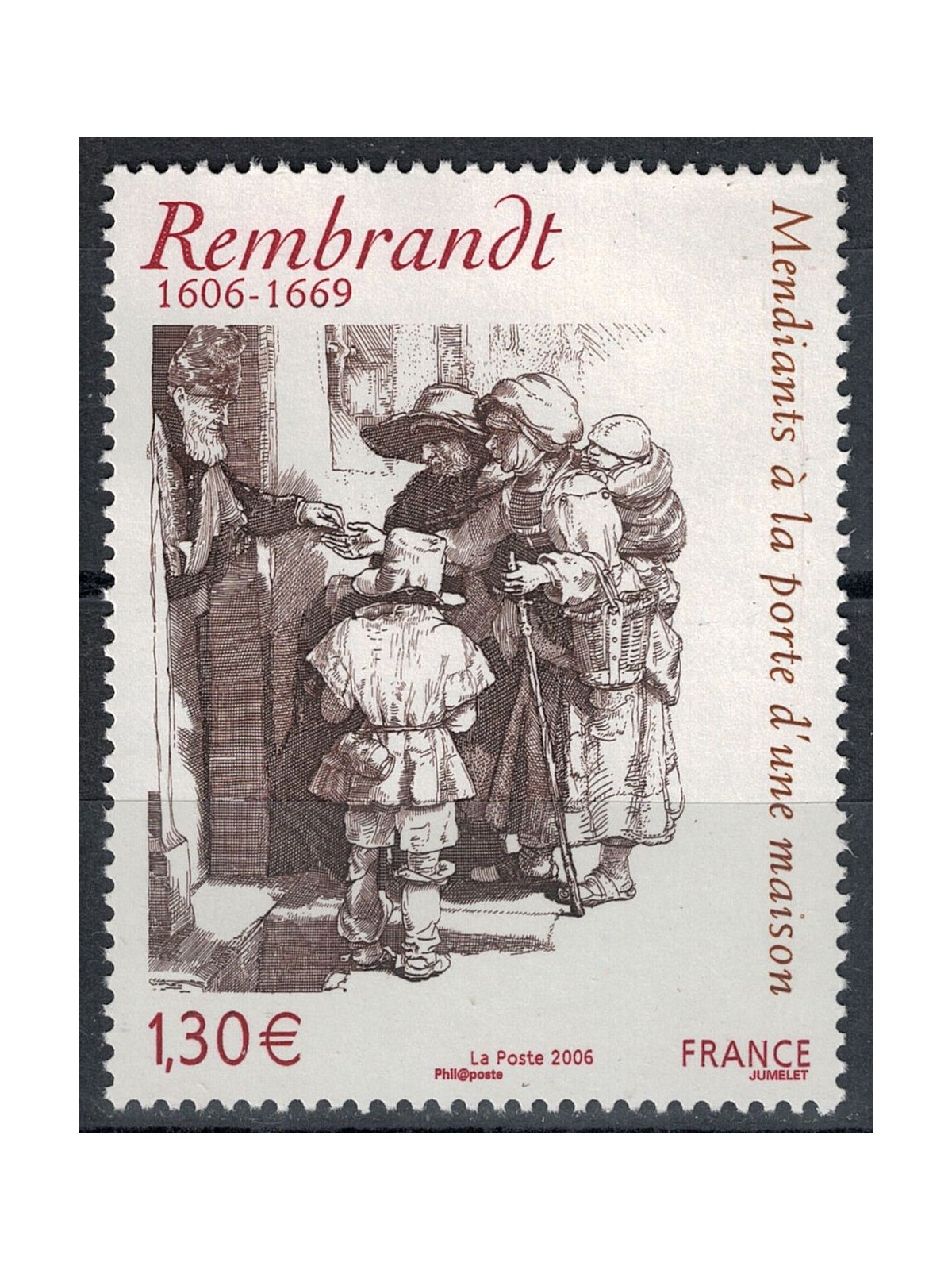 FRANCIA 2006 Arte (Rembrandt, Mendicanti alla porta) MNH**