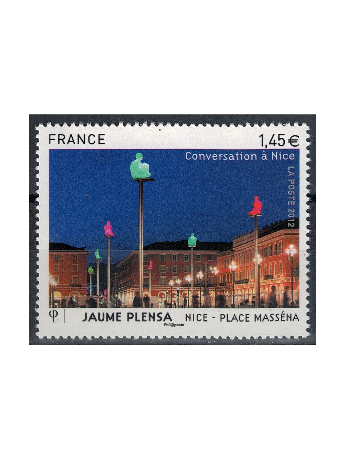 FRANCIA 2012 Arte (Jaume Plensa, Nice-Place Massena) MNH**
