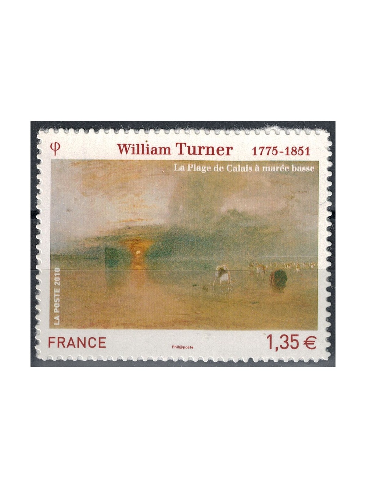 FRANCE 2010 Art (William Turner) s-a MNH**