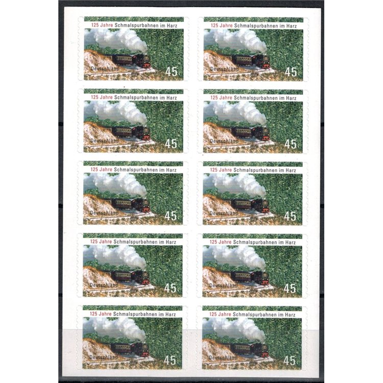 GERMANIA BRD 2012 Ferrovia di Harz LB MNH**