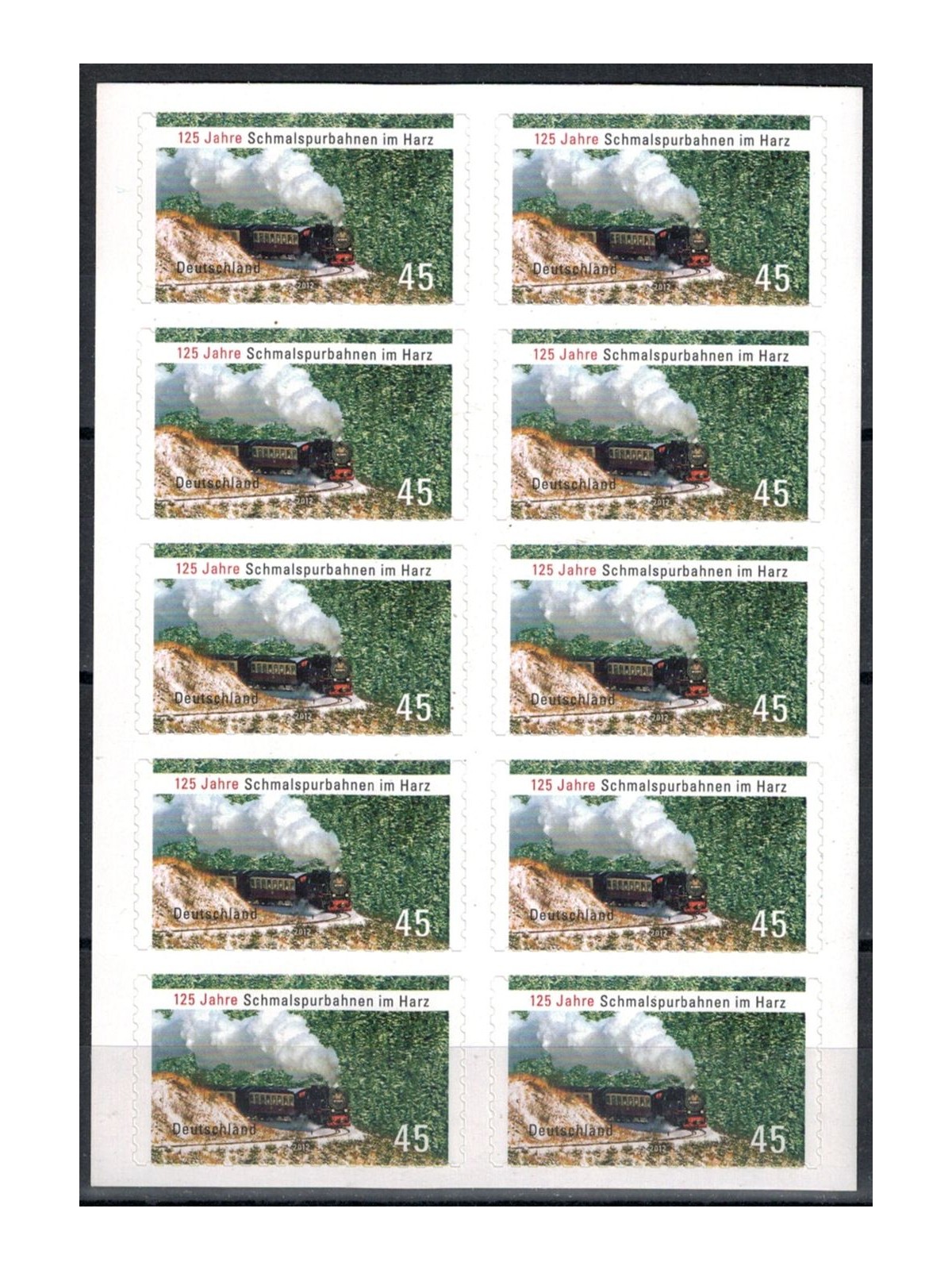 GERMANY BRD 2012 Harz Railway booklet MNH**