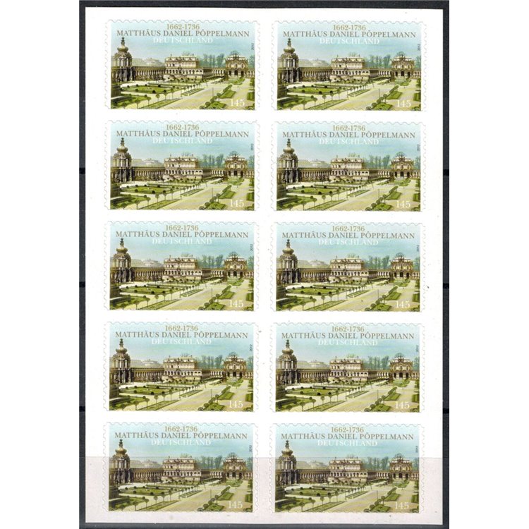 GERMANIA BRD 2012 Matthaus Daniel Poppelmann LB MNH**