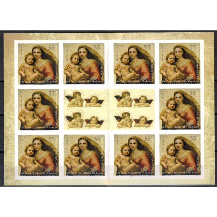 GERMANY BRD 2012 Christmas, Sistine Madonna booklet MNH**