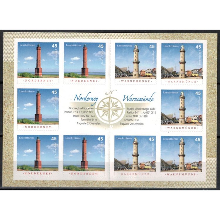 GERMANIA BRD 2011 Fari (Warnemunde - Norderney) LB MNH**